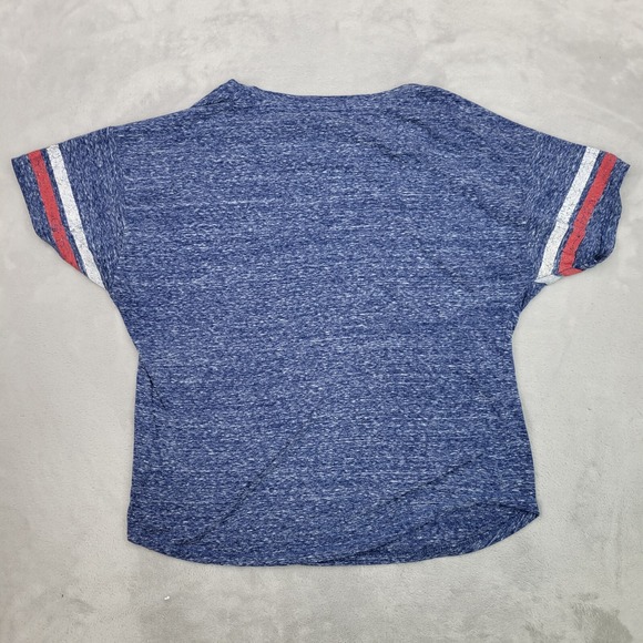 Levis Shirt Girls Blue Heather Tri-Blend Crewneck Denim Short Sleeve Youth Kids - Picture 4 of 7